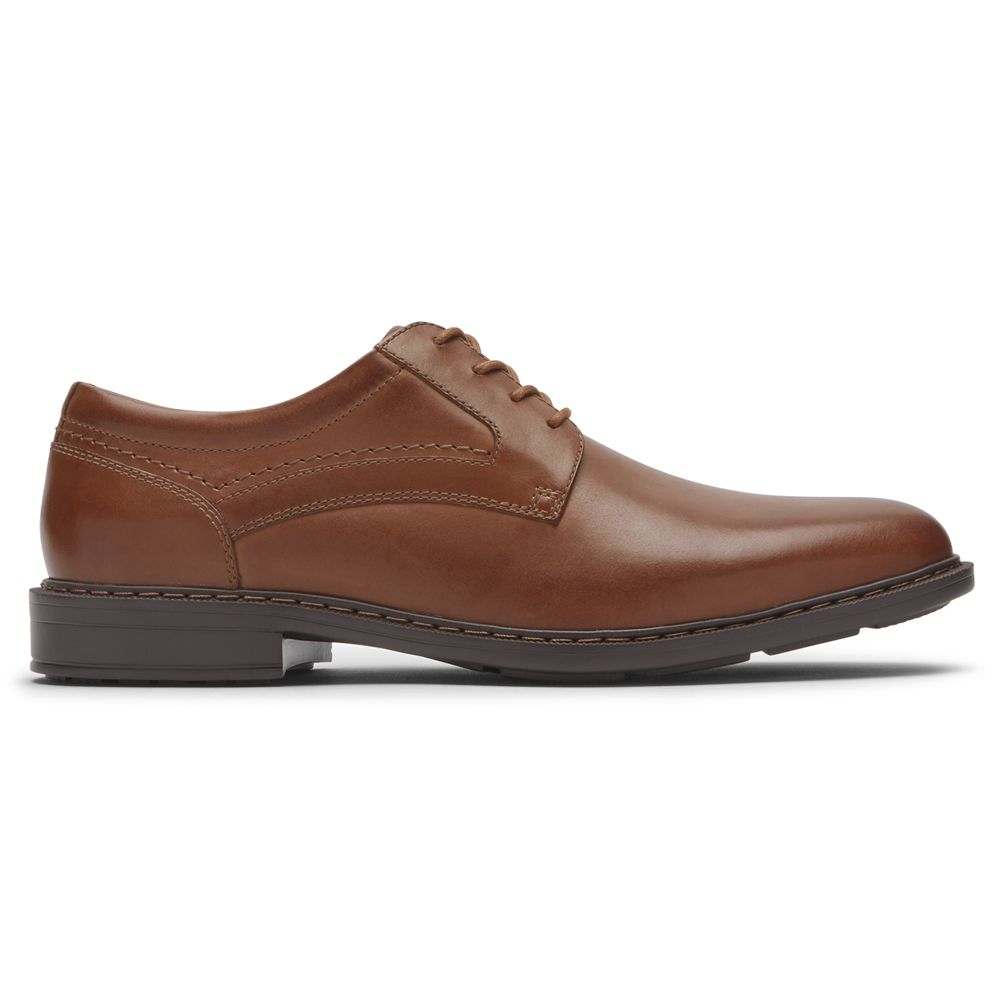 Rockport Parsons Plain Toe - Mens Oxfords - Cognac - NZ (MIX-431792)